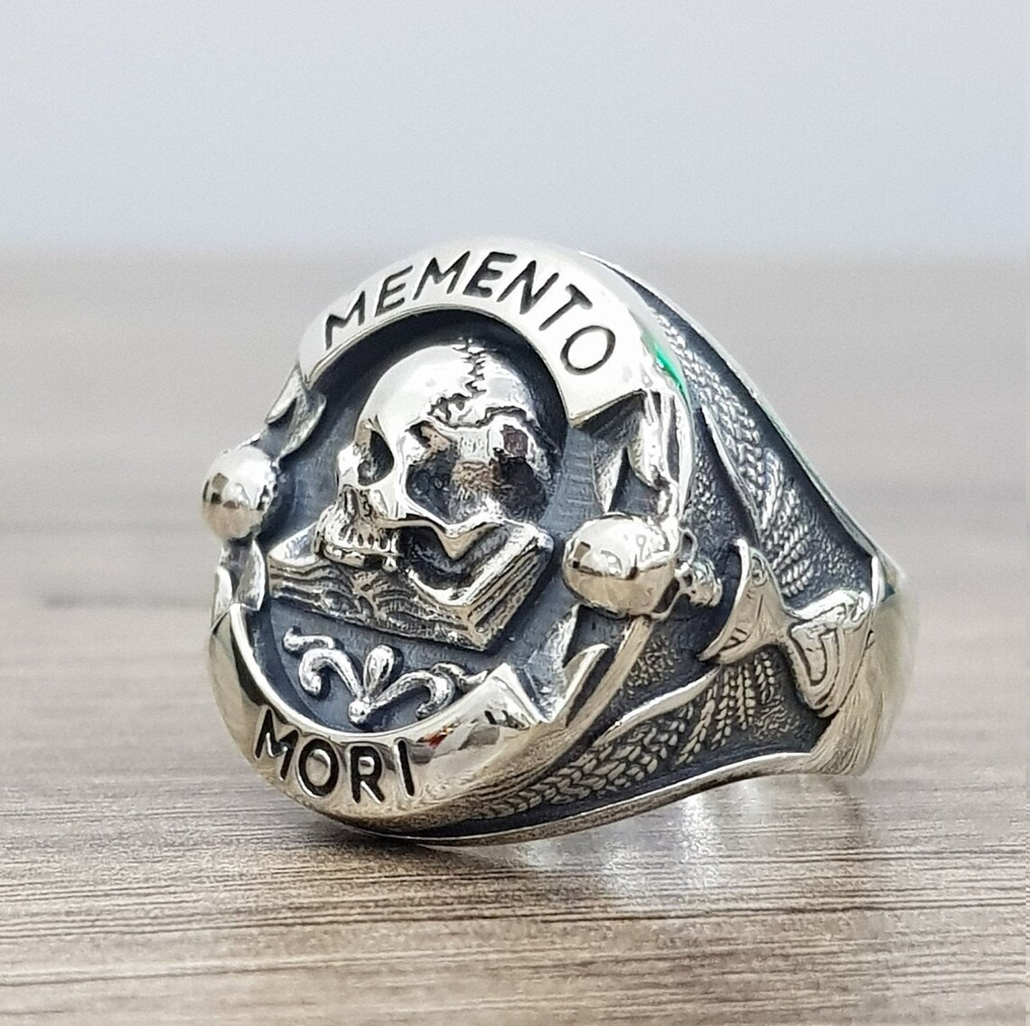 Handcrafted Sterling Silver Skull Ring Halloween Jewelry Reminder