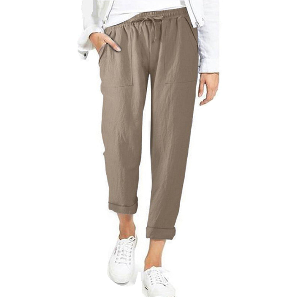 Women’s Casual Pants | Lightweight & Breathable Fabric | Elastic Waistband & Drawstring | Sustainable Design