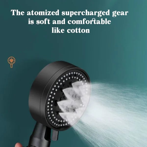 5 Spray Modes High-Pressure Showerhead with Self-Cleaning Feature