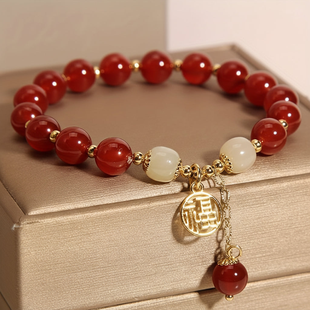 Elegant Ruby Gemstone Stretch Bracelet for Every Occasion