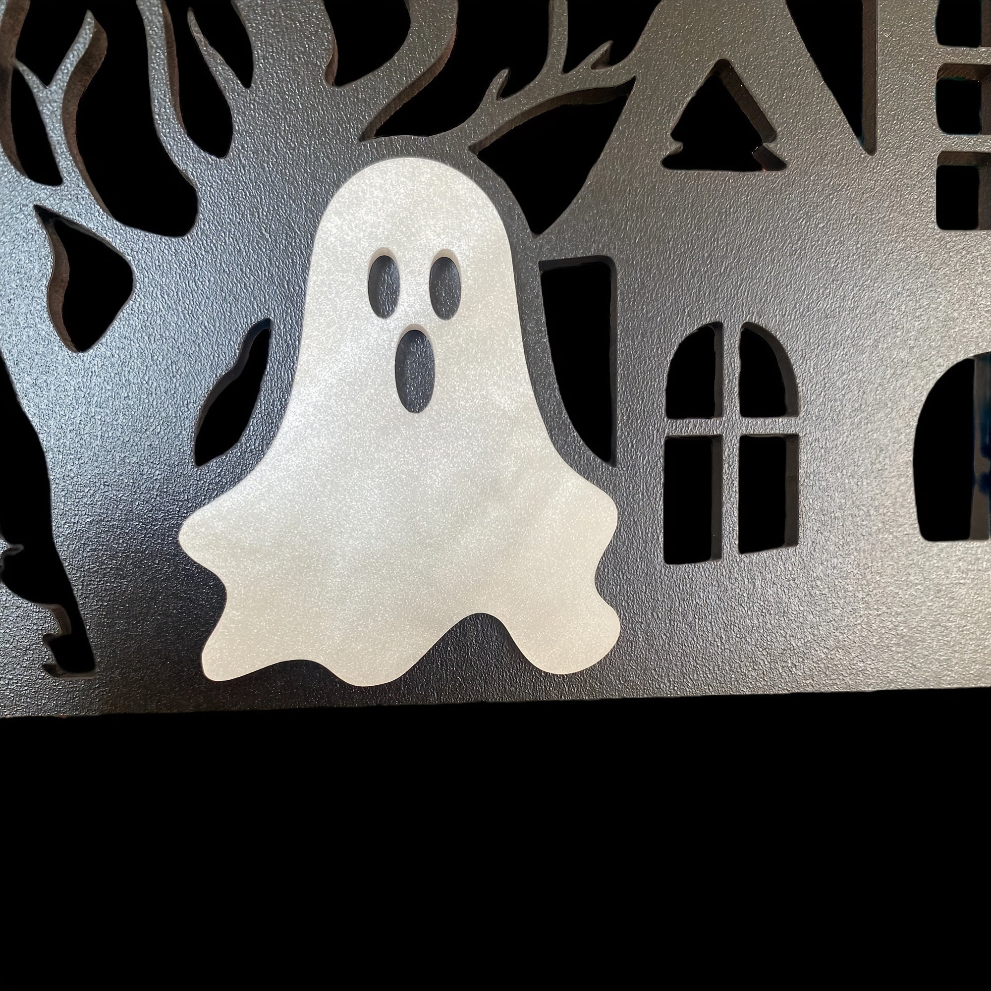 3D Halloween Door Corner Decor with Spider Webs, Ghosts & Bats