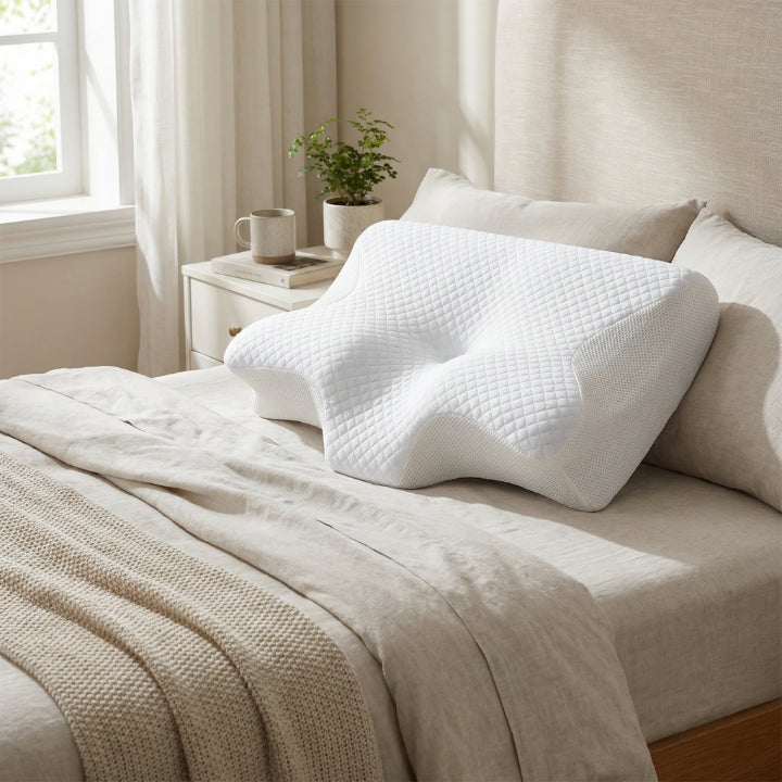 Contoured Memory Foam Pillow for Comfort and Support