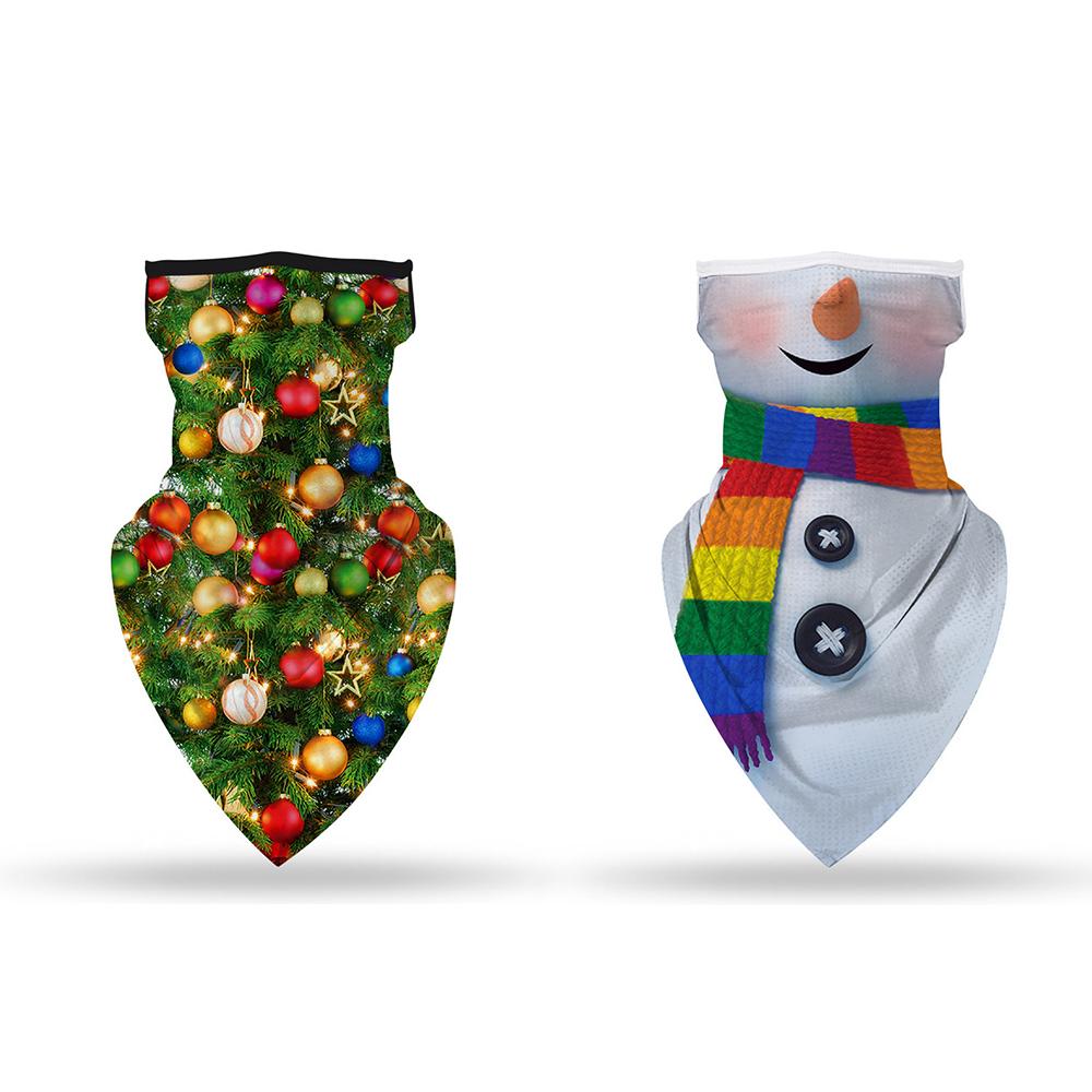 2 Pcs Funny Ugly Christmas Masks Neck Gaiters