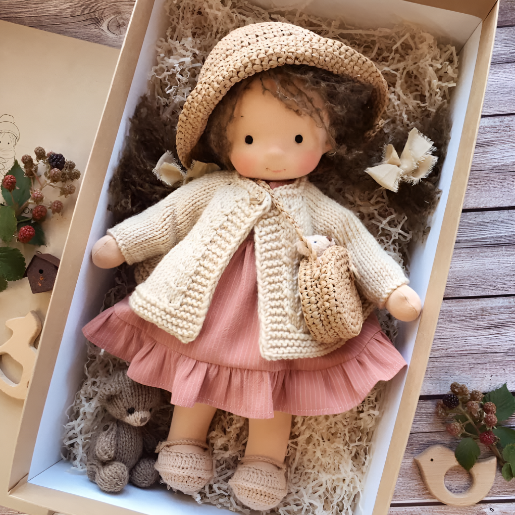 Enchanting Natural Fabric Companion Doll