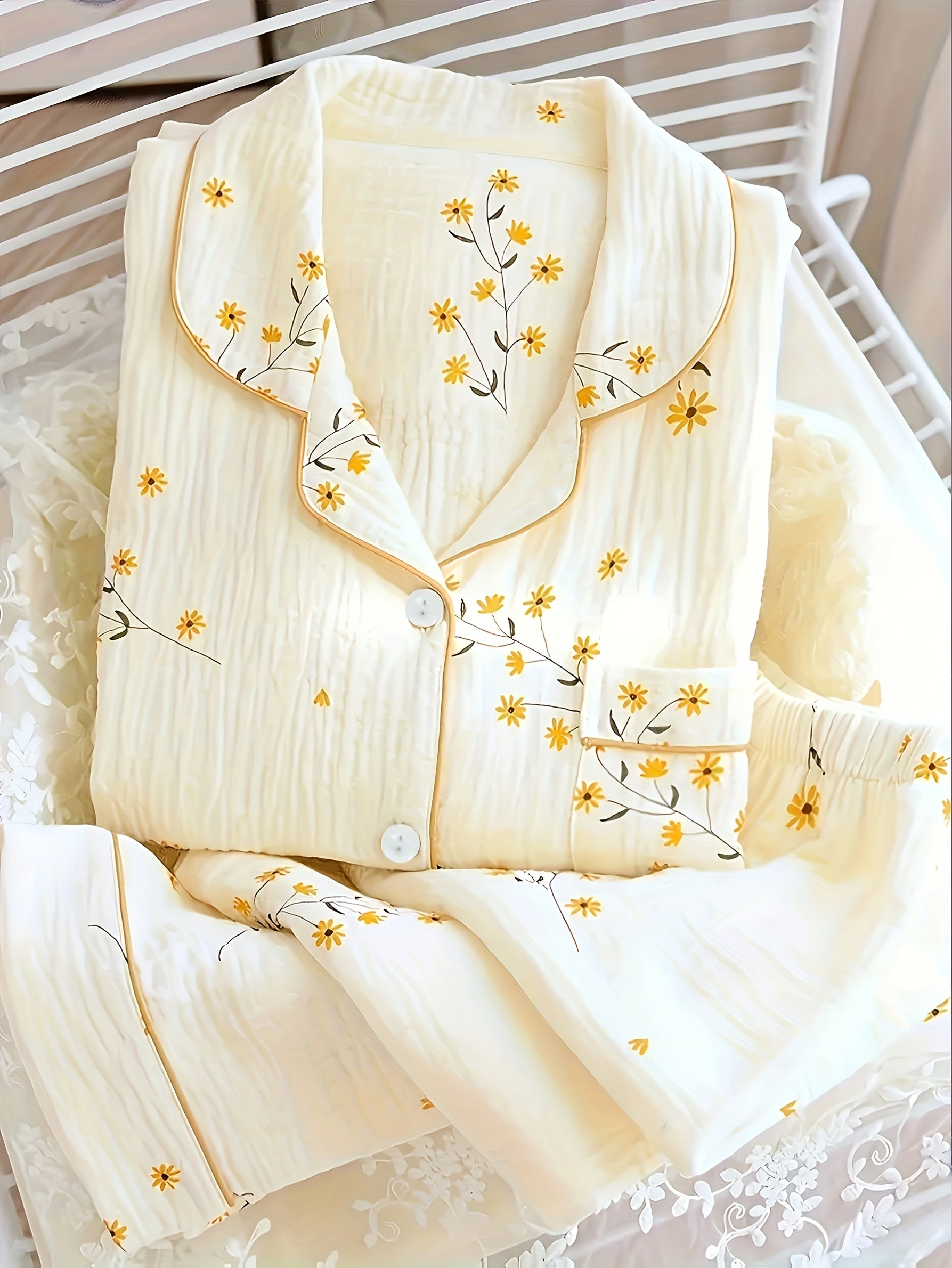 Women's Pajama Set | Long Sleeve | Soft Polyester Comfort | Machine Washable