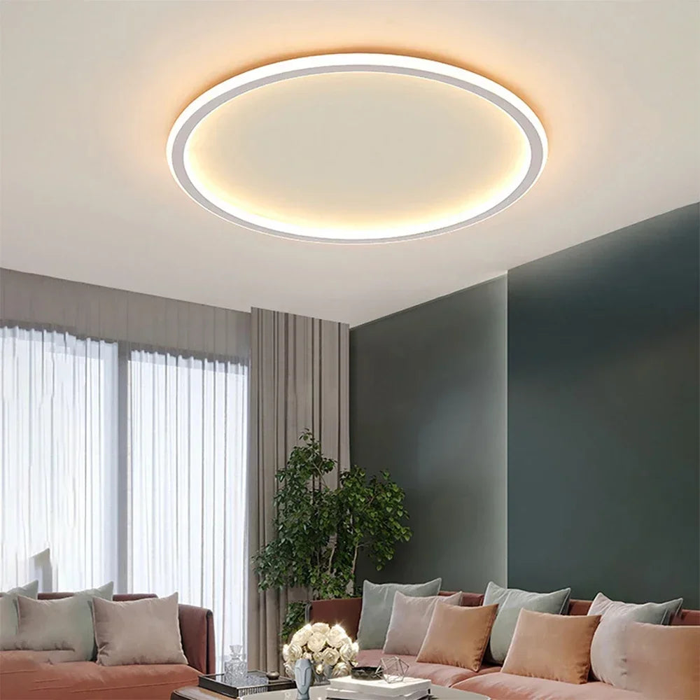 LED Ceiling Light | Scandinavian Round Design | Aluminum & Iron | 30 cm Diameter