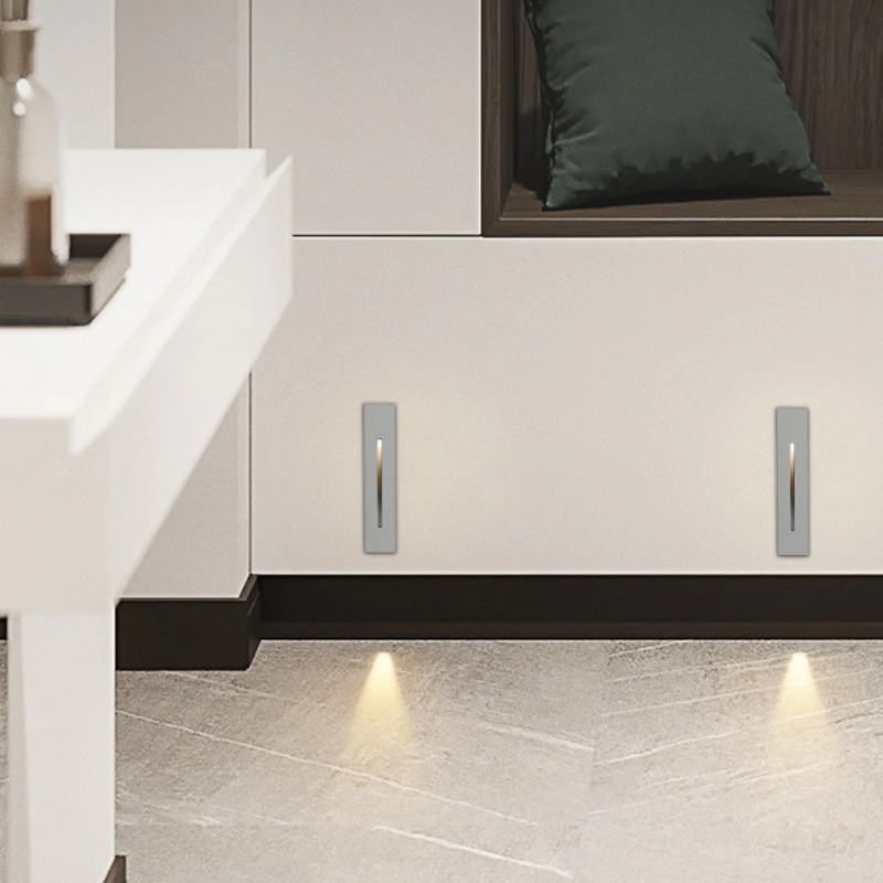 Light Cove Waterproof Recessed Wall Light LED 3W Warm White Sensor & Standard Black White Light Grey Aluminum IP65 Outdoor Indoor Pathway
