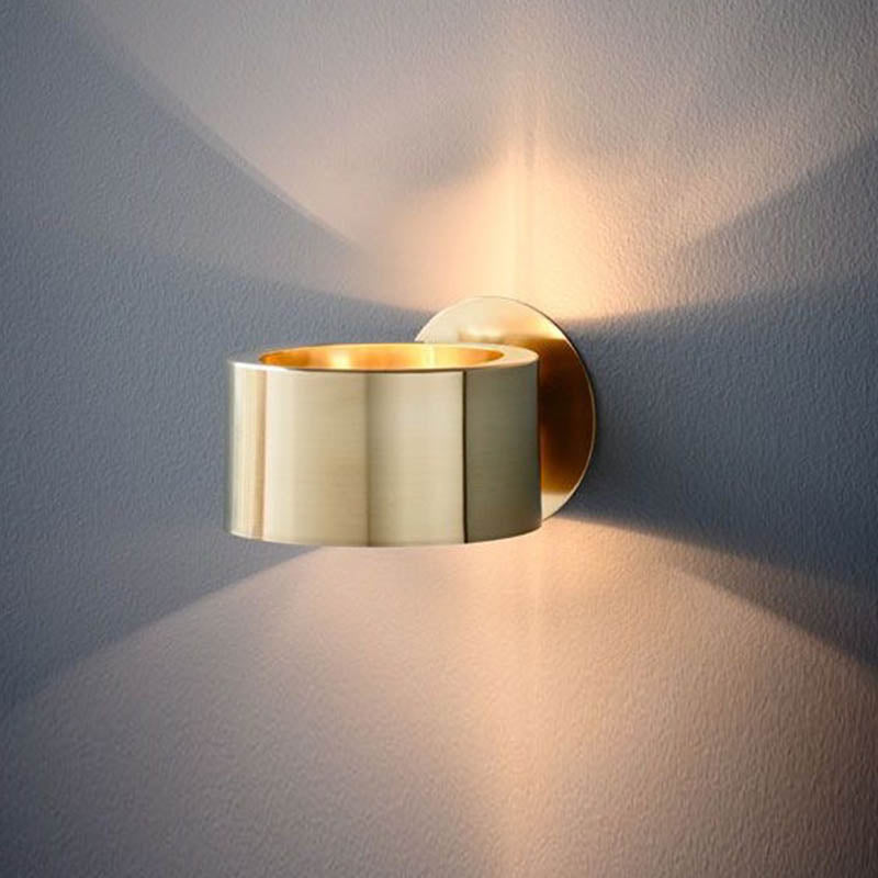 Taavita Wall Mounted Light Minimalist Metal 1 Head Modern Wall Lighting Fixture in Gold