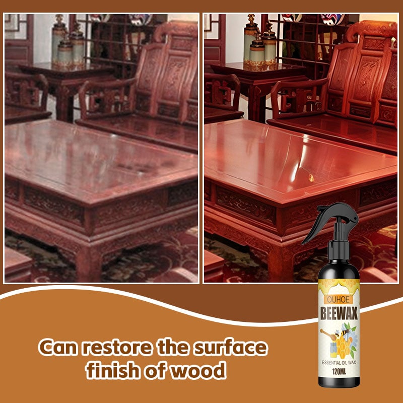 Natural Wood Care Spray with Beeswax – Gentle Shine, No Harsh Chemicals