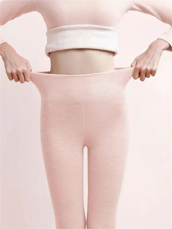 Women’s Leggings | Fleece-Lined Slimming Fit | Polyester, Cotton & Cashmere Blend | Comfortable Warmth