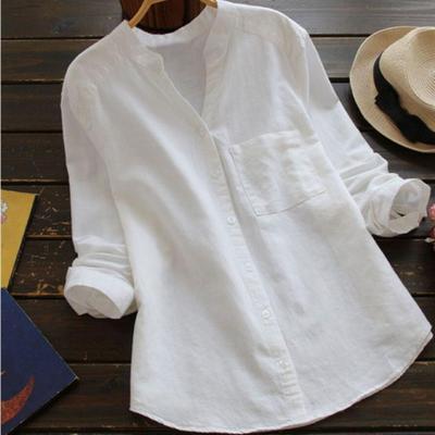 Women’s Long-Sleeve Linen Blouse | Classic Button-Front Design | Breathable High-Quality Linen | Comfortable Fit