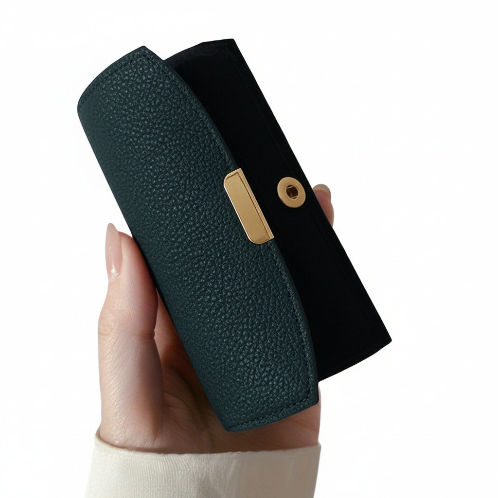Charming Travel Jewelry Case with Secure Snap Closure