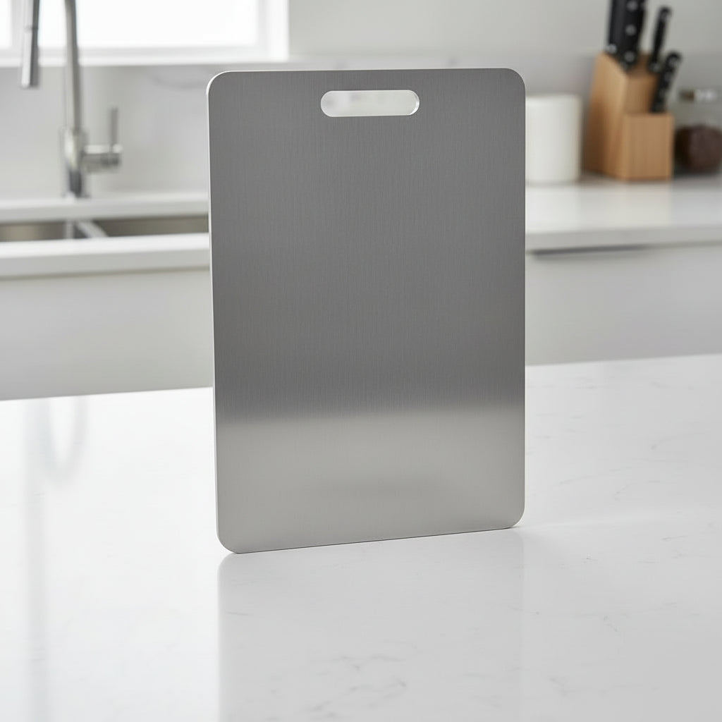 HygienePro Premium Stainless Steel Cutting Board – Antibacterial & Scratch Proof