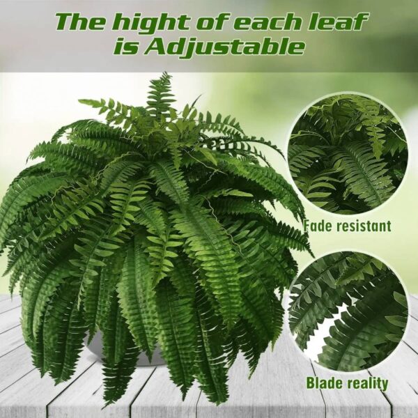 Lifelike Boston Fern Plant – UV-Resistant Artificial Decoration
