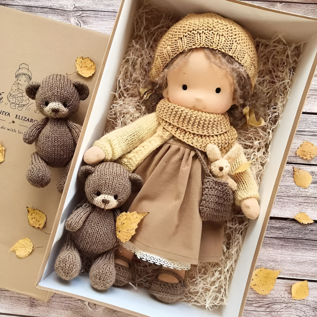 Enchanting Natural Fabric Companion Doll