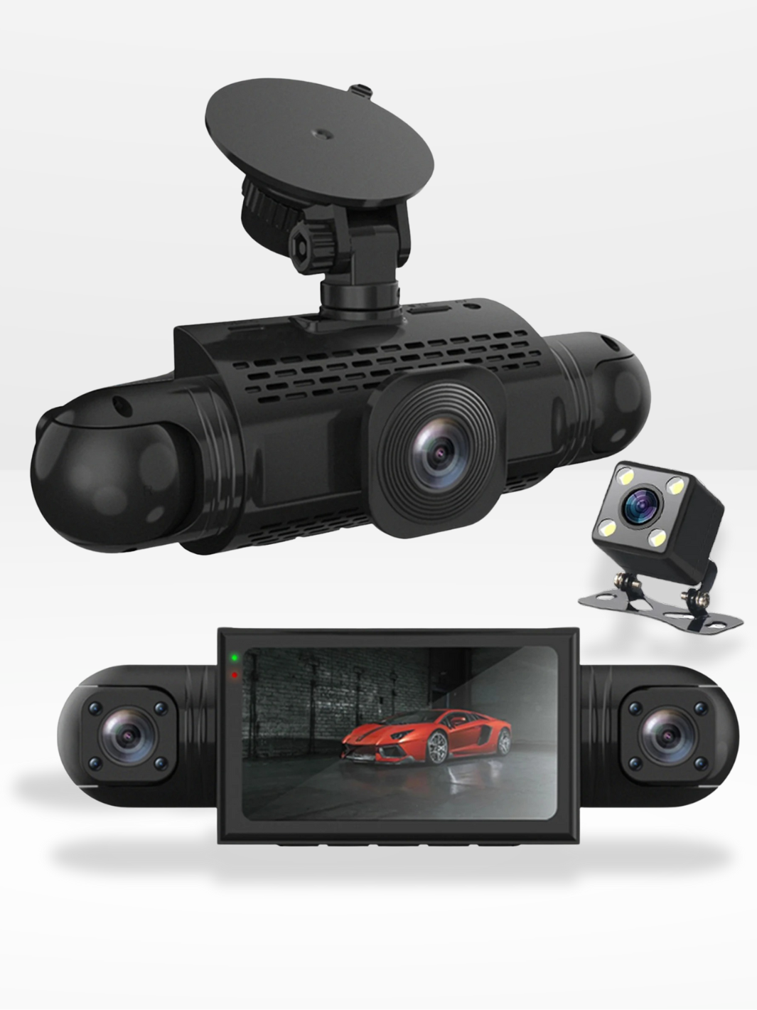 1080P 360° Car Dash Cam with Night Vision, G-Sensor, and Loop Recording