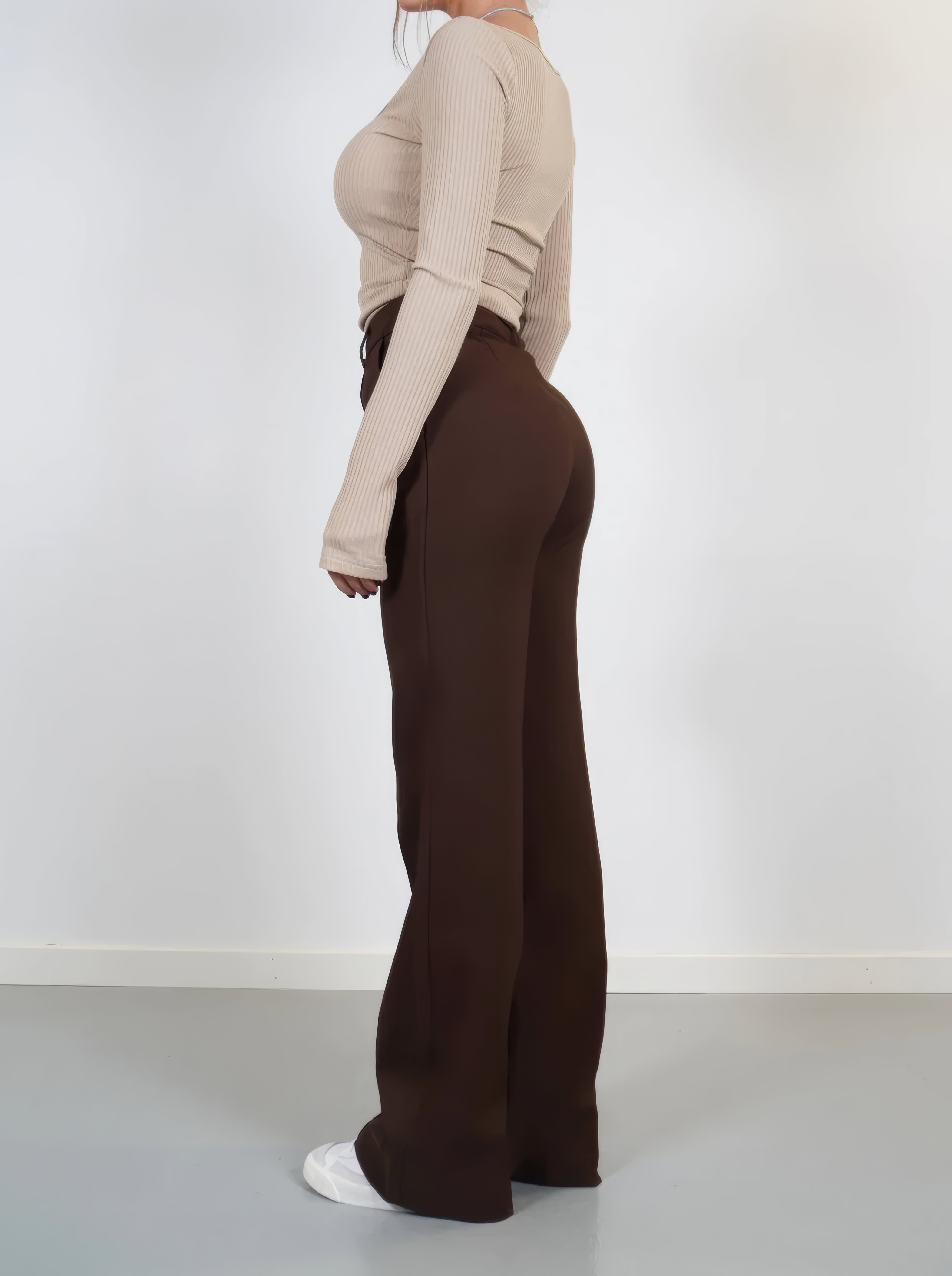Women’s Wide-Leg Trousers | Loose Fit & Elastic Waistband | Durable Fabric | Comfortable All-Day Wear