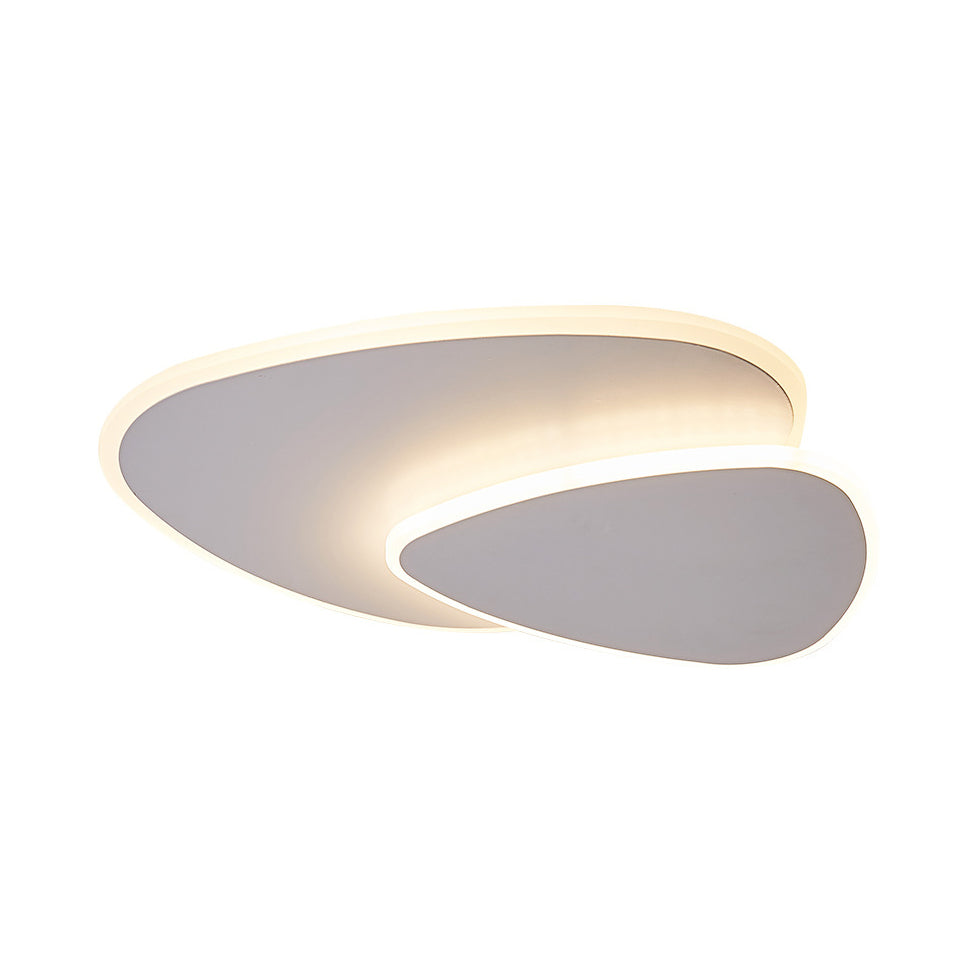 16"/19.5" Overlapping Creative Flush Mount Light Modern Acrylic Round/Square/Triangle Flush Mount Clearhalo 'Ceiling Lights' 'Close To Ceiling Lights' 'Close to ceiling' 'Flush mount' Lighting' 373573