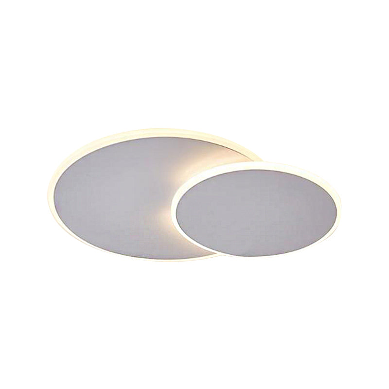 16"/19.5" Modern Acrylic Round/Square/Triangle Flush Mount Light - Overlapping Creative Design - Flushmount Fixture with Included Bulb