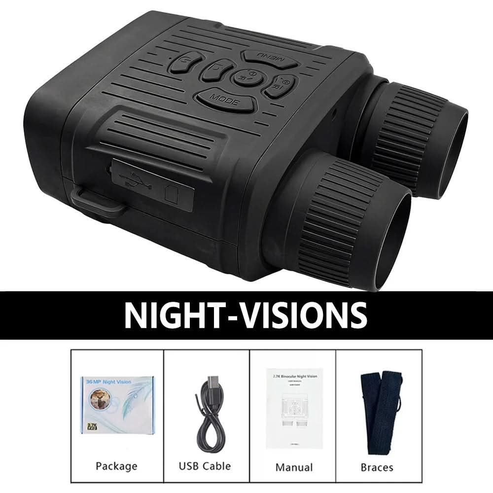 NightSight Pro Binoculars: 300m Range with Recording Feature