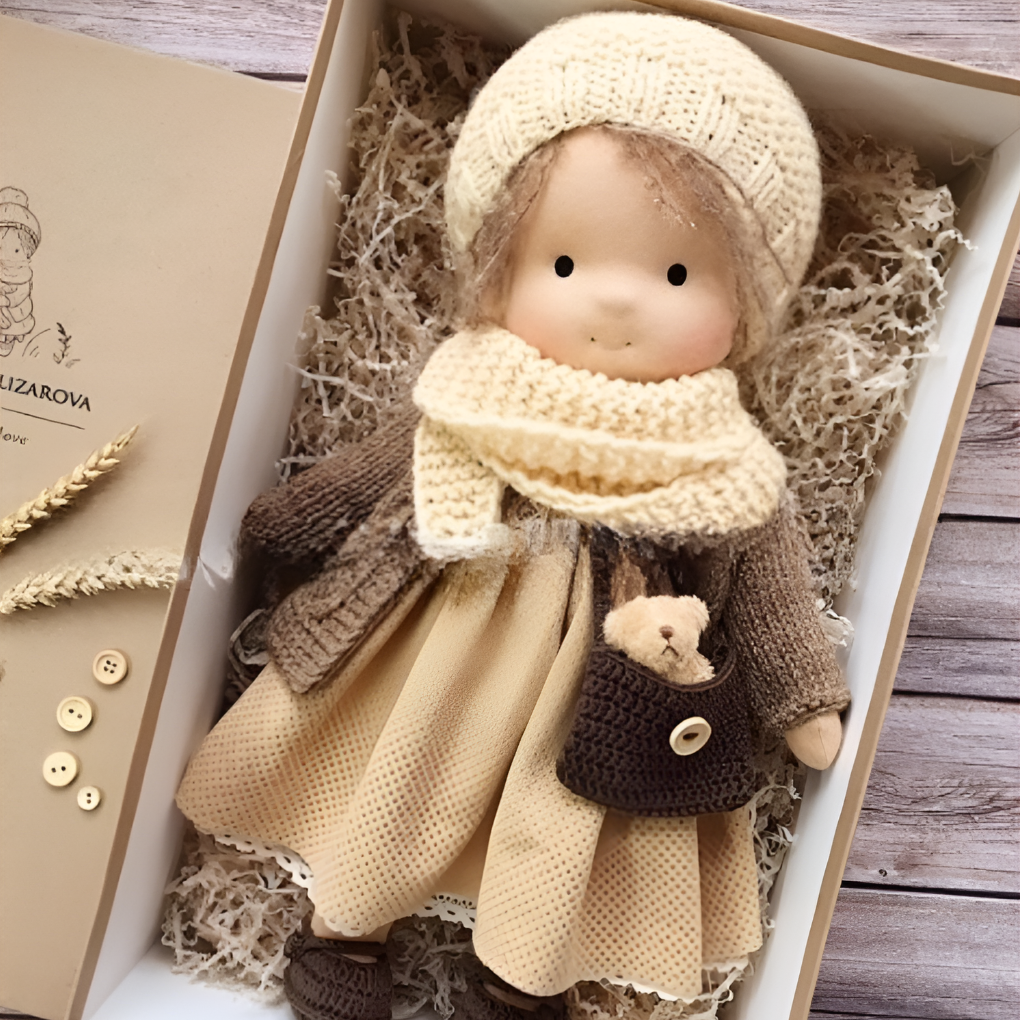 Enchanting Natural Fabric Companion Doll