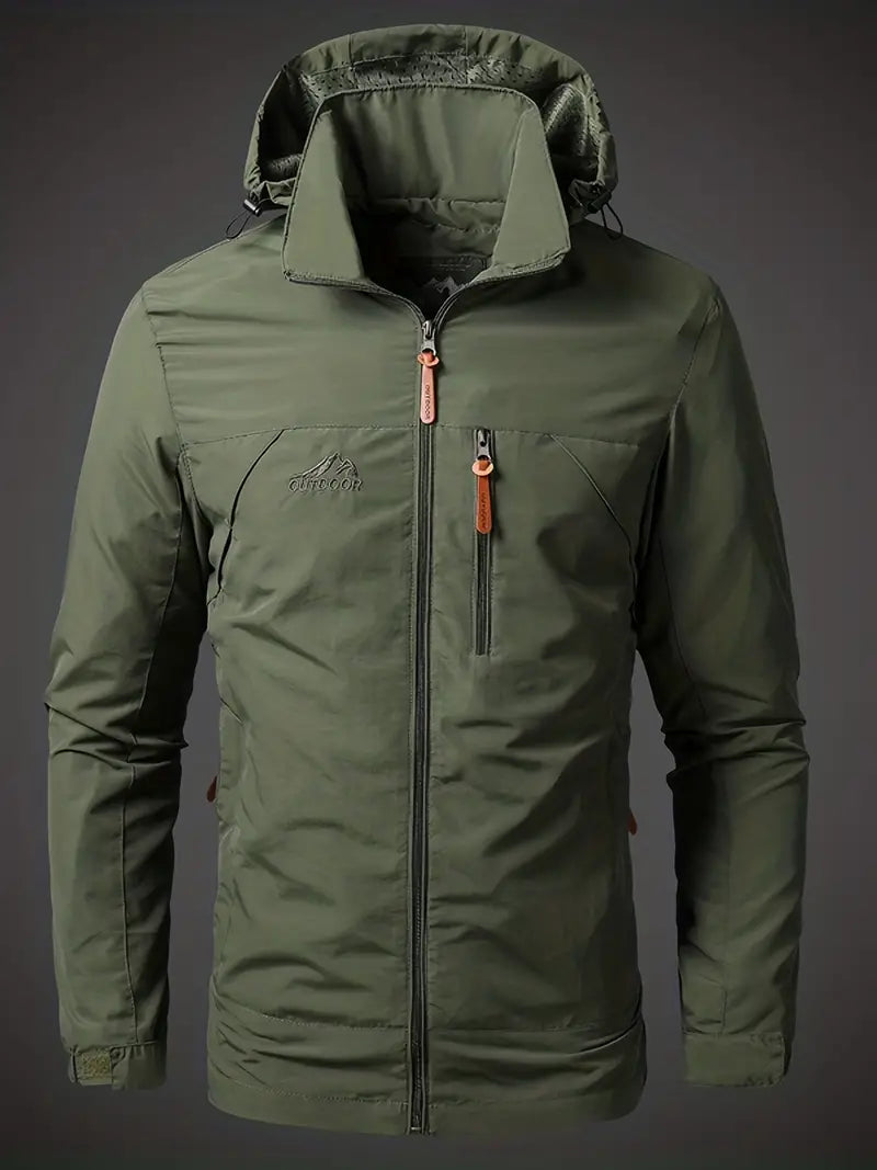 Men's Outdoor Jacket | Water- and Windproof Hooded Design | Durable Weather-Resistant Shell | Comfortable Fit for All Seasons