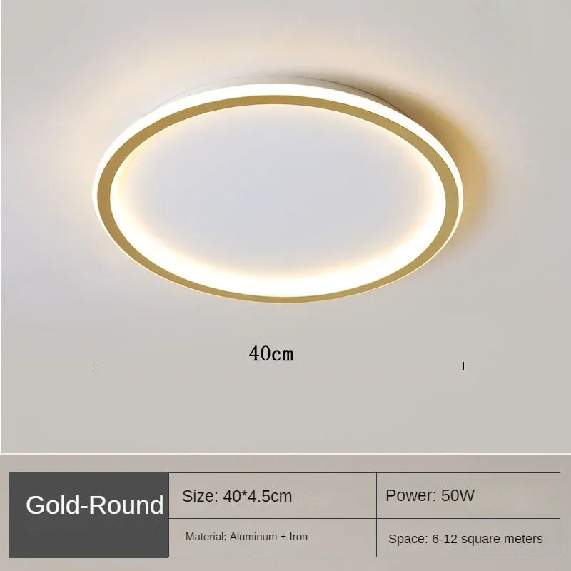 LED Ceiling Light | Scandinavian Round Design | Aluminum & Iron | 30 cm Diameter
