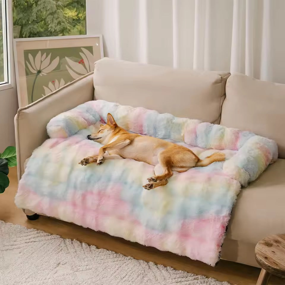 Calming Dog Bed with Fluffy Surface | Non-Slip Design | Washable | 4 Sizes