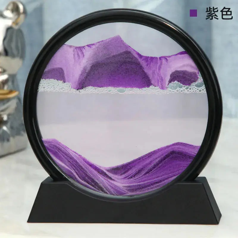 Elegant 3D Sandscape Art with Flowing Sand Motion