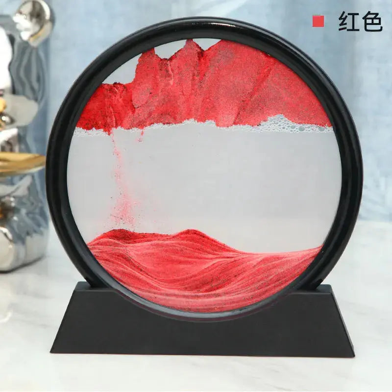 Elegant 3D Sandscape Art with Flowing Sand Motion