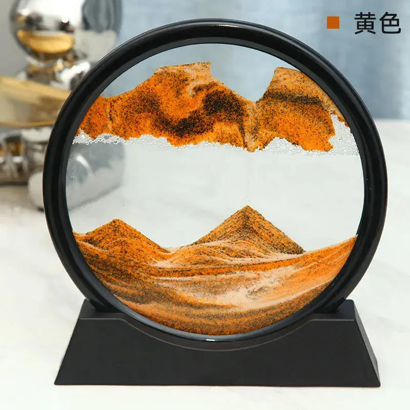 Elegant 3D Sandscape Art with Flowing Sand Motion