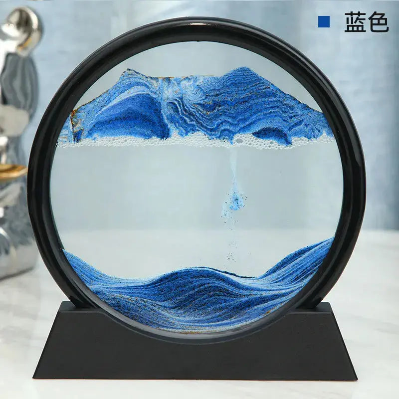 Elegant 3D Sandscape Art with Flowing Sand Motion
