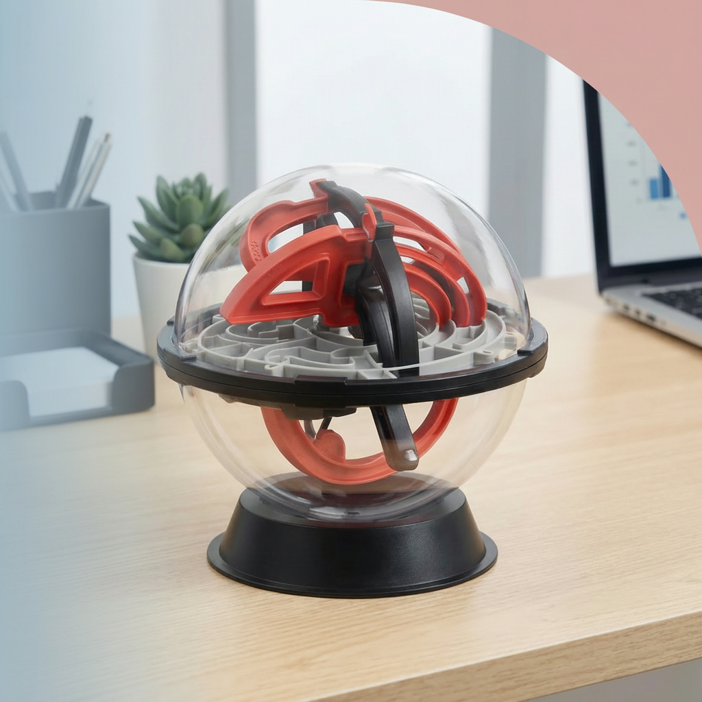 Engaging 3D Maze Puzzle Sphere for Mental Stimulation