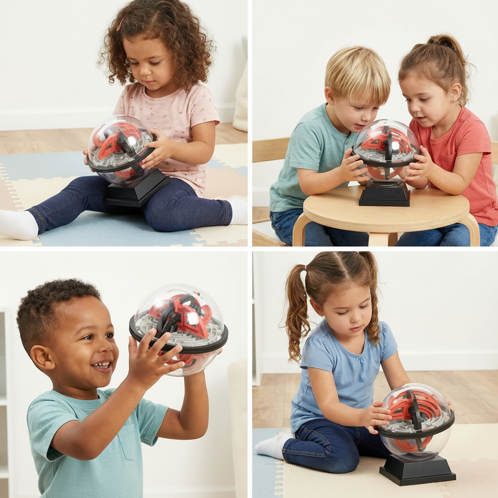 Engaging 3D Maze Puzzle Sphere for Mental Stimulation