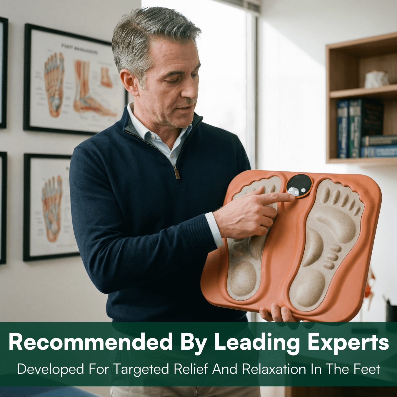 Rechargeable Foot Massage Pad with 8 Modes and 29 Intensity Levels