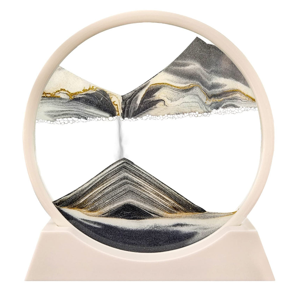 Serene Sand Flow Art Glass Sculpture for Home & Office