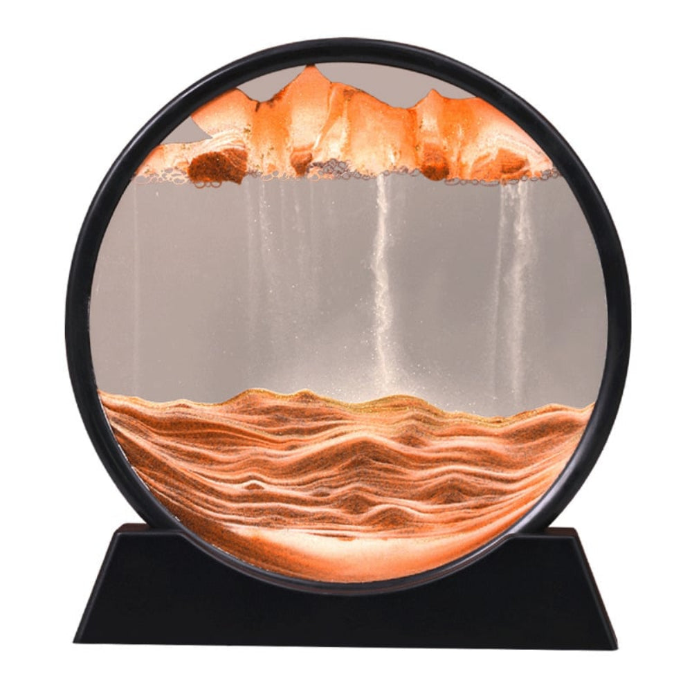 Serene Sand Flow Art Glass Sculpture for Home & Office