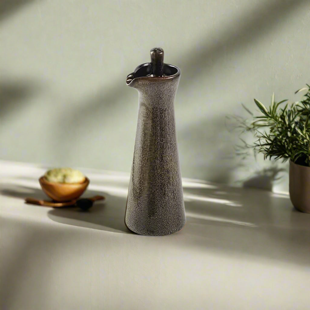 Elegant Ceramic Dispenser for Oil, Vinegar, and Sauces