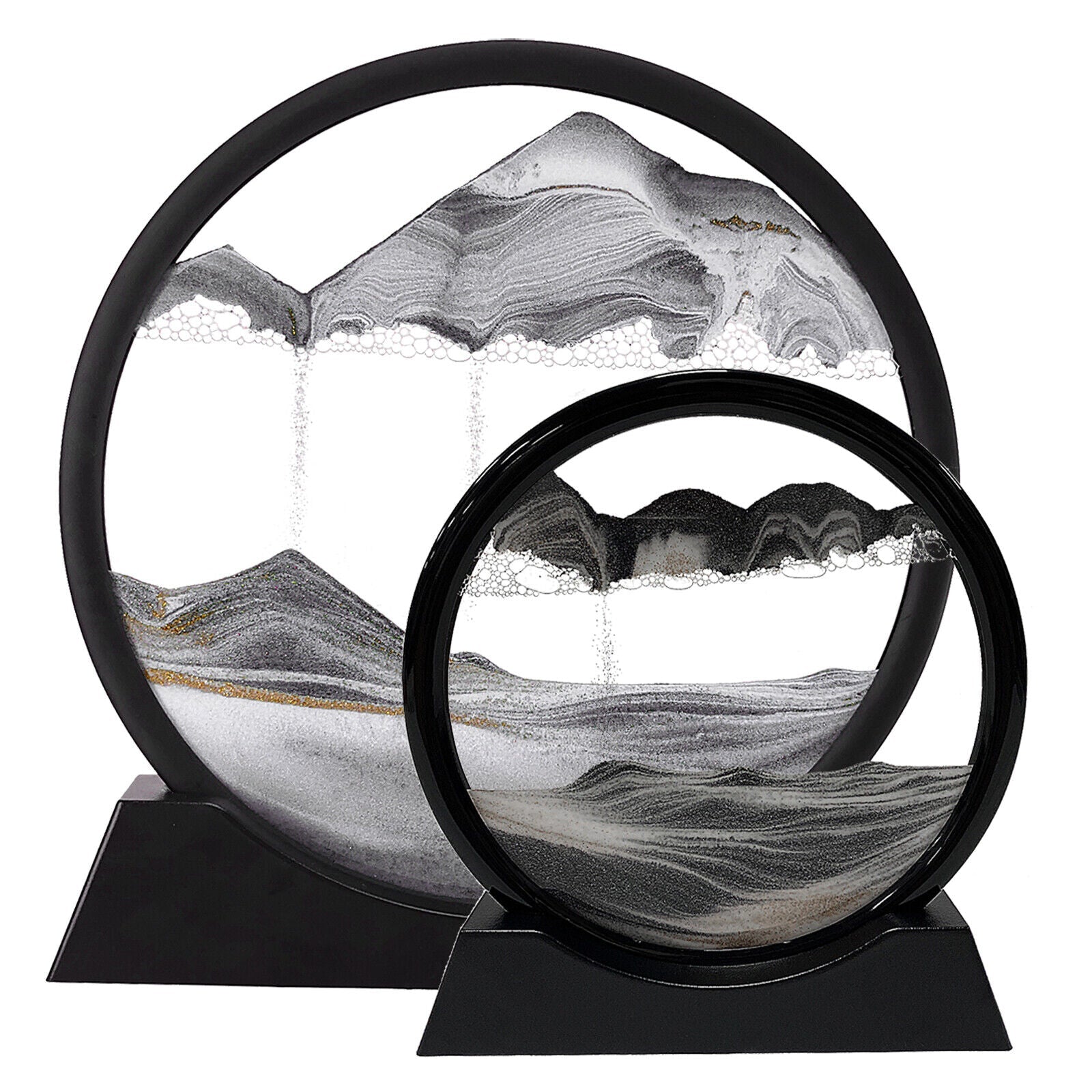 Dynamic Sand Art Sphere for Desk Relaxation