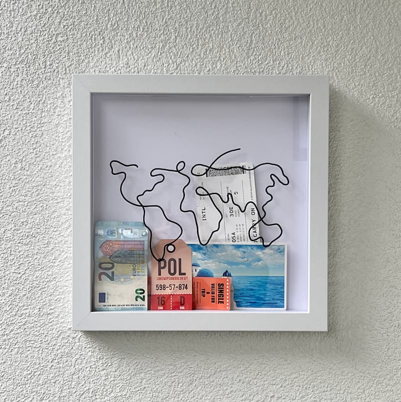 World Map Memory Box – Store Your Travel Keepsakes