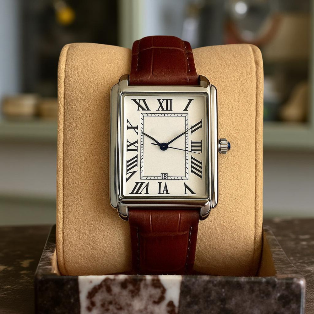 Men's Retro Square Analog Watch for Everyday Elegance