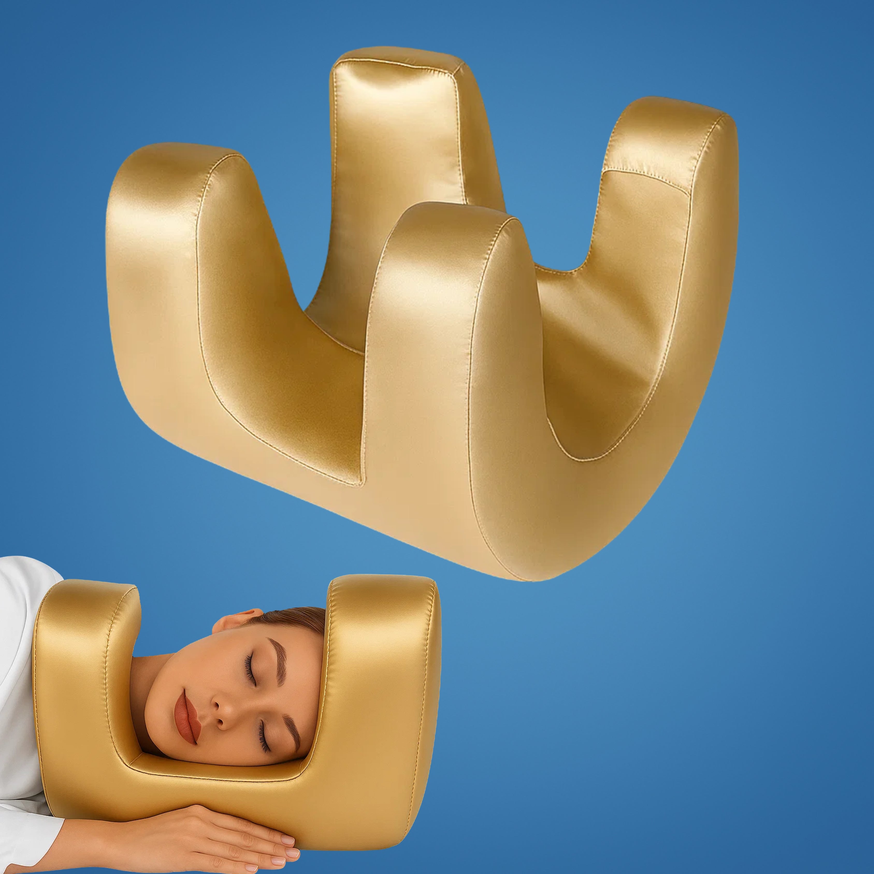 Memory Foam Beauty Pillow for Side Sleepers - Wrinkle Prevention