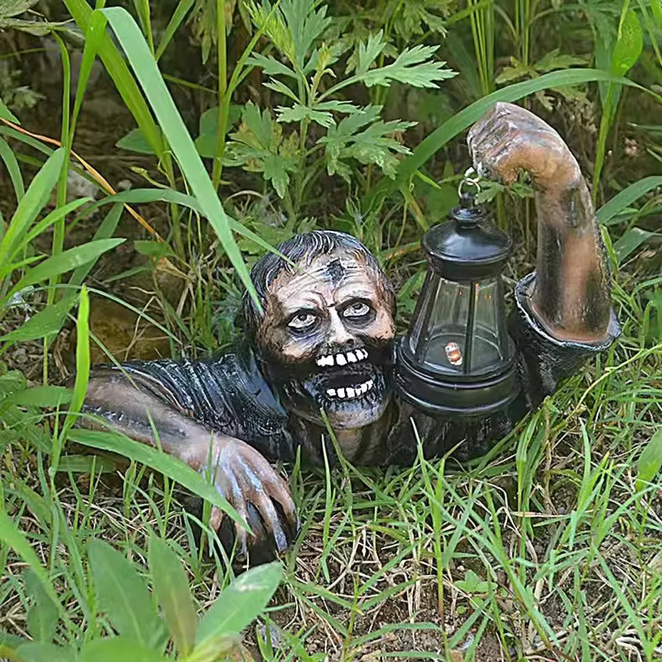 LED Lighted Zombie Decoration for Outdoor Halloween Display