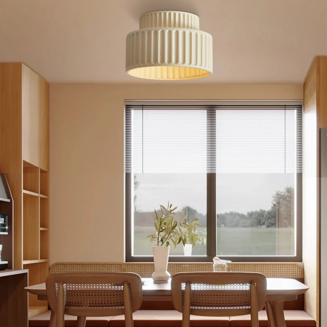 Charming Vintage-Inspired Semi-Flush Ceiling Light for Low Spaces