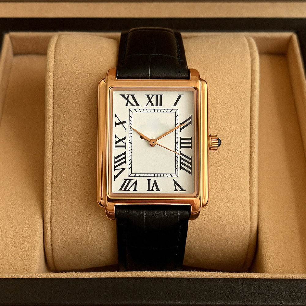 Men's Retro Square Analog Watch for Everyday Elegance