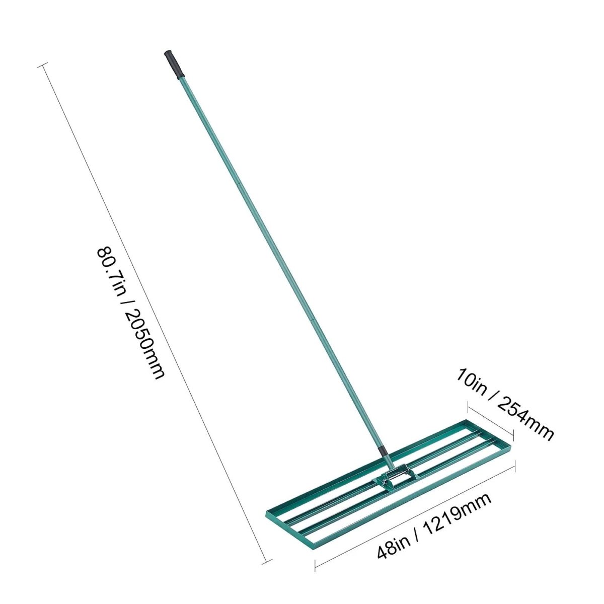 GardenMaster Pro Rake with Extended Handle for Perfectly Even Lawns