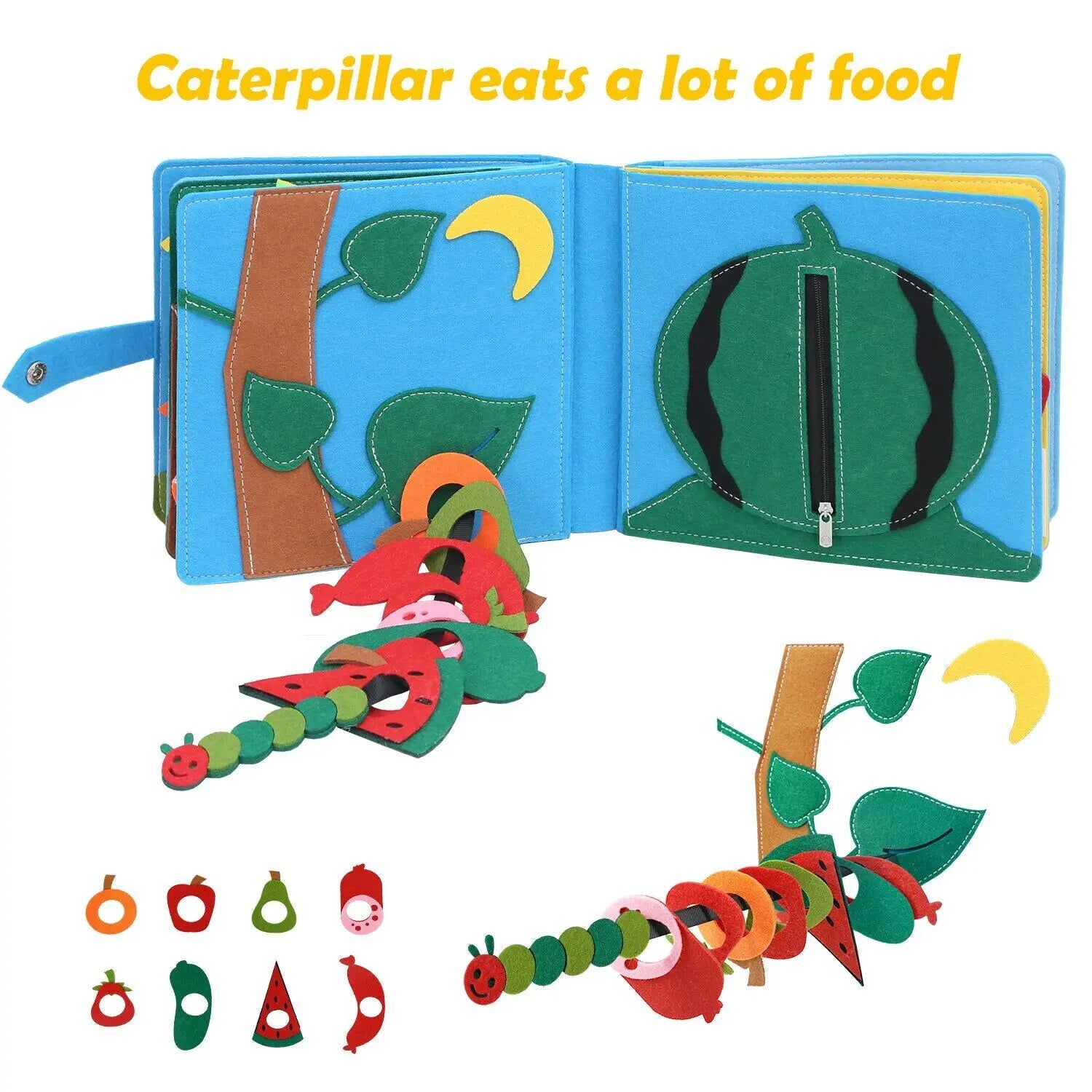 Farmyard Adventures Felt Storybook for Infants with Animals and Fruit