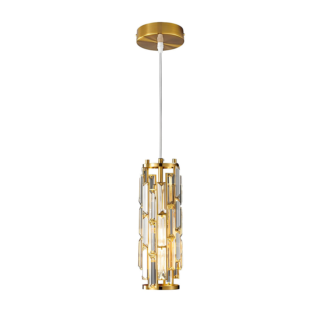1 Pc Industrial Style Creative Iron Crystal Glass Chandelier Pendant Light