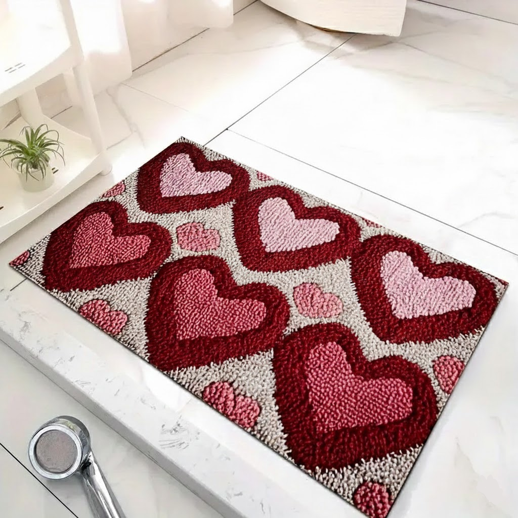 Charming Heart Design Doormat for a Warm Welcome