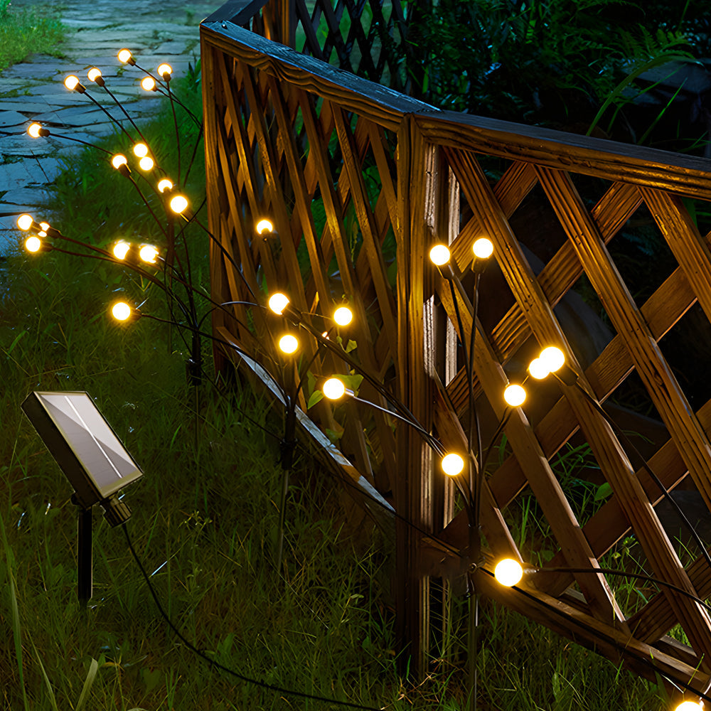 2 Pack Taavita Powered Firefly Lights 8LED Starburst Swaying Waterproof Outdoor Garden Landscape Lighting